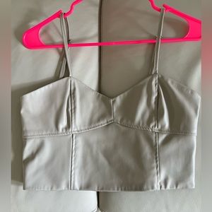Zara faux leather crop. Size small.